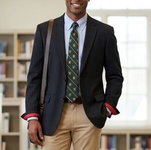 Kenneth Cole Black Pinstripe Men's Blazer, Sz 38R